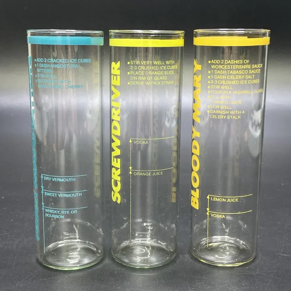 1970s Le Mixes Test Tube Shooter Station 6 Mixers w/Metal Base Holder Barware FR